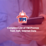 Complete List of TM Promos – Text, Call, Internet Data